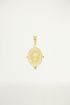 Oval charm with rose, Pendant with rose.