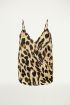 Panterprint overslag top bruin zwart, topjes
