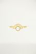 Ring half plaatje parel, Minimalistische ringen