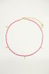 Pink anklet drops, beaded anklet