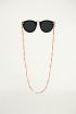 Pink sunglasses chain with twine & shell, sunglasses chain