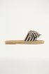 Slipper met knoop en print, espadrille slippers