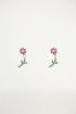 Studs strass bloemetje, oorknopjes