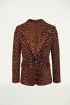 Suedine Blazer Luipaardprint Rood, Blazers
