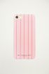 Telefoonhoesje roze/rood gestreept, softcase