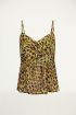 Top met knoop & luipaardprint, multi kleur top