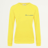Trui geel met tekst, oversized sweater
