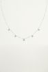 Witte ketting kralen munten, minimalistische ketting