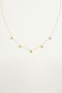 Witte ketting kralen munten, minimalistische ketting