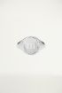 Zegelring initial letter zilver, ringen