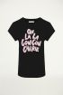 Zwart boyfriend shirt oh la la, oversized t-shirt | My Jewellery
