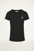 Zwart t-shirt met geborduurd roosje, shirtjes