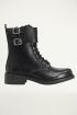 Zwarte biker boots met riempje en dubbele gesp, Biker boots