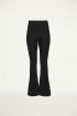 Black corduroy flared pants