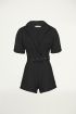 Zwarte playsuit met riem, playsuit
