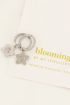 Oorbellen met bloem & rose quartz steen | My Jewellery