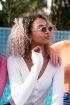 Wit vest met rib structuur | My Jewellery