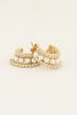 Oorringen met parels & transparante stenen | My Jewellery