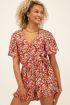 Roze playsuit met multikleur print | My Jewellery