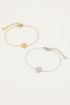Armband initial munt klein