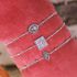 Bedelarmbandje vierkant met palm print, armband