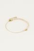Beigefarbenes Perlenarmband mit Initialen | Perlenarmband My Jewellery