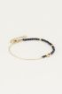 Schwarzes Perlenarmband mit Initialen | Schwarze Dekoration My Jewellery
