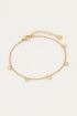 Armbandje 5 strass steentjes