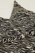 Zwart-wit zebra badpak met riem