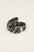 Zwart-wit zebra badpak met riem