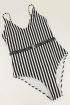 Maillot de bain à rayures noires et blanches
