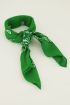 Donkergroen sjaaltje bandana print