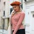 roestkleur baret, gele pet, baret