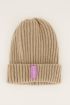 Beige corduroy hat