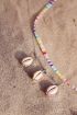 Bedel schelp met multikleur kralen, schelp bedel My Jewellery