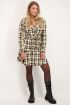Beige blazer jurk met ruitjes | Blazer jurk | My Jewellery