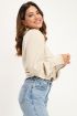Beige blouse met corduroy | My Jewellery
