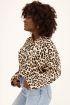 Beige blouse met panterprint & ballonmouwen | My Jewellery