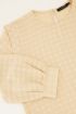 Beige top met schouderstuk