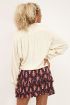 Beige blouse met smock | Blouses | My Jewellery