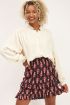 Beige blouse met smock | Blouses | My Jewellery