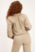 Beige blouse satijnen look