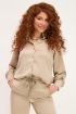 Beige blouse satijnen look