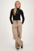 Brown cargo pants with elasticated waistband | My Jewellery