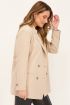 Beige double breasted oversized blazer