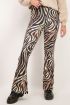 Beige flared broek met zebraprint | My Jewellery