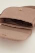 Beige gevlochten schoudertas