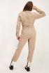 Beige jumpsuit lange mouwen