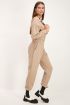 Beige jumpsuit lange mouwen