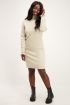 Beige jurk gebreid & ruffle | Jurkjes | My Jewellery